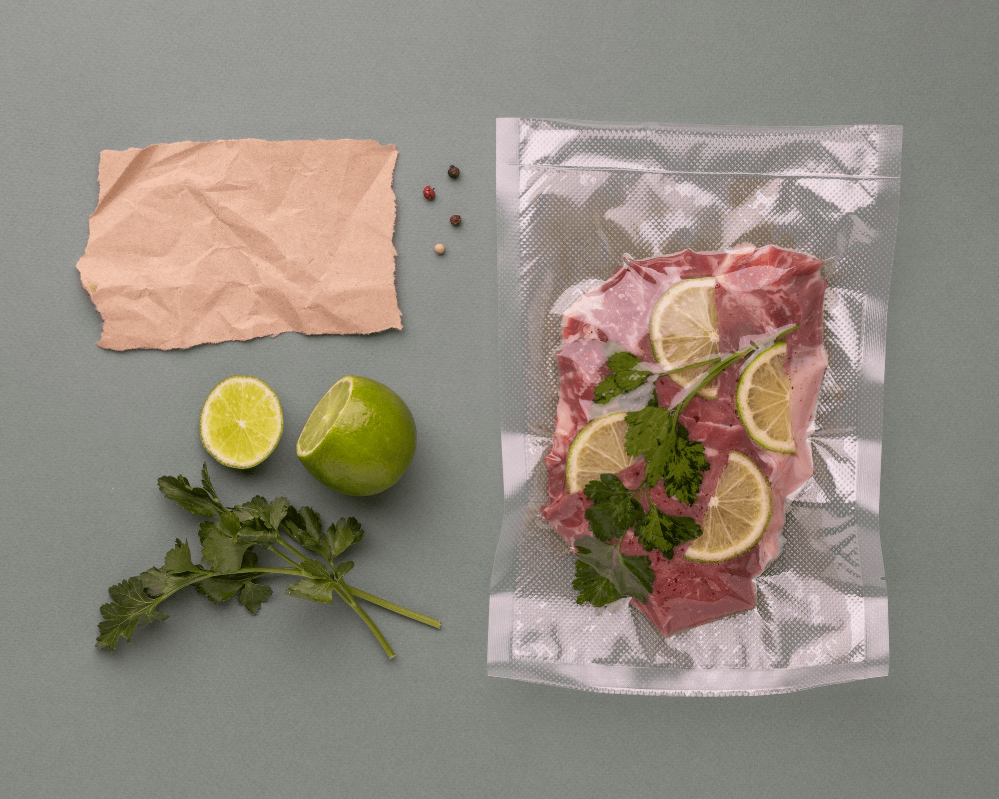 Vacuum packed food